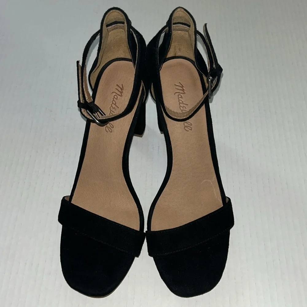 Madewell The Brooke Ankle-Strap Sandal in Suede - Size 7.5